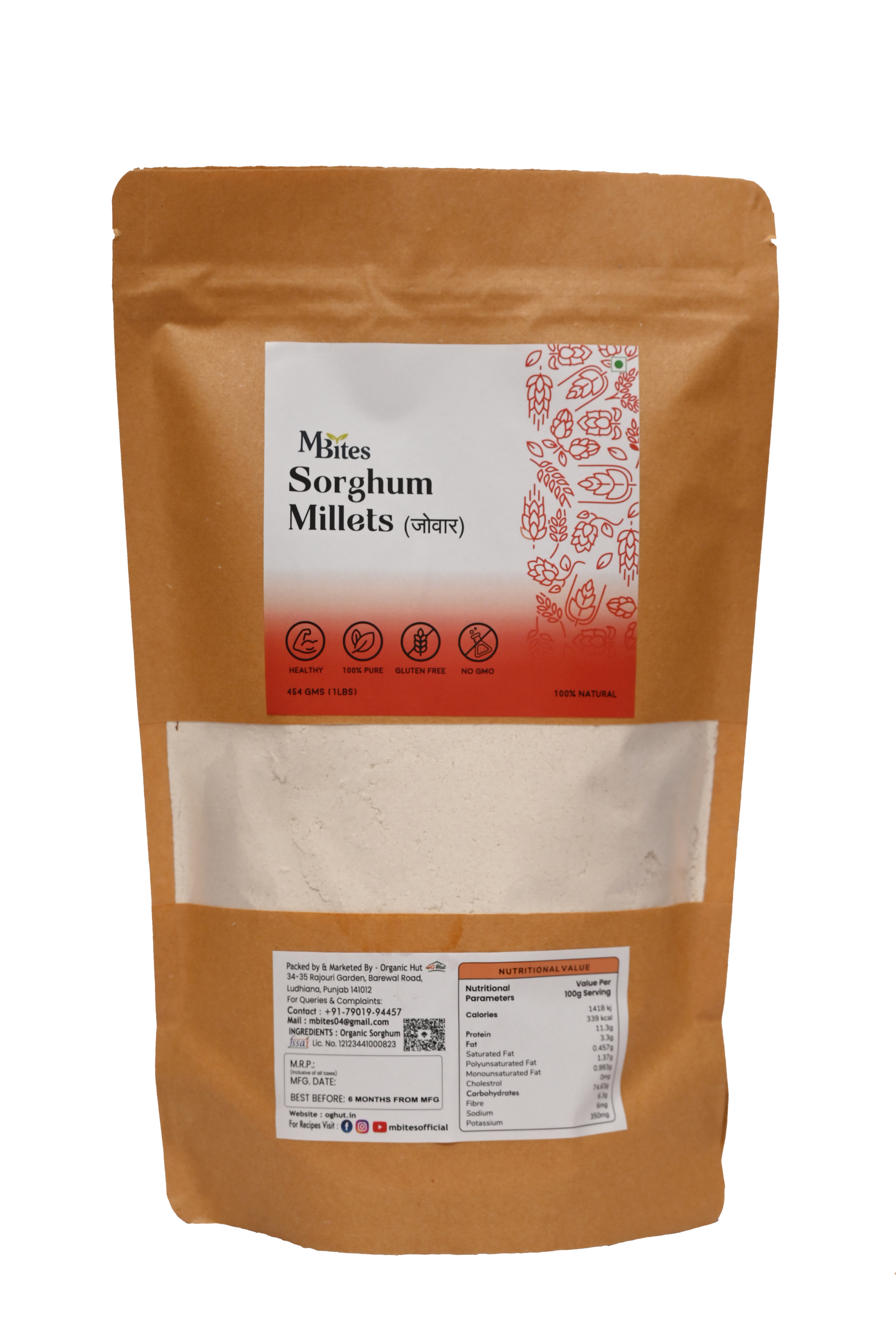 M Bites Sorghum Millet (Jowar) |Weight- 1Lbs