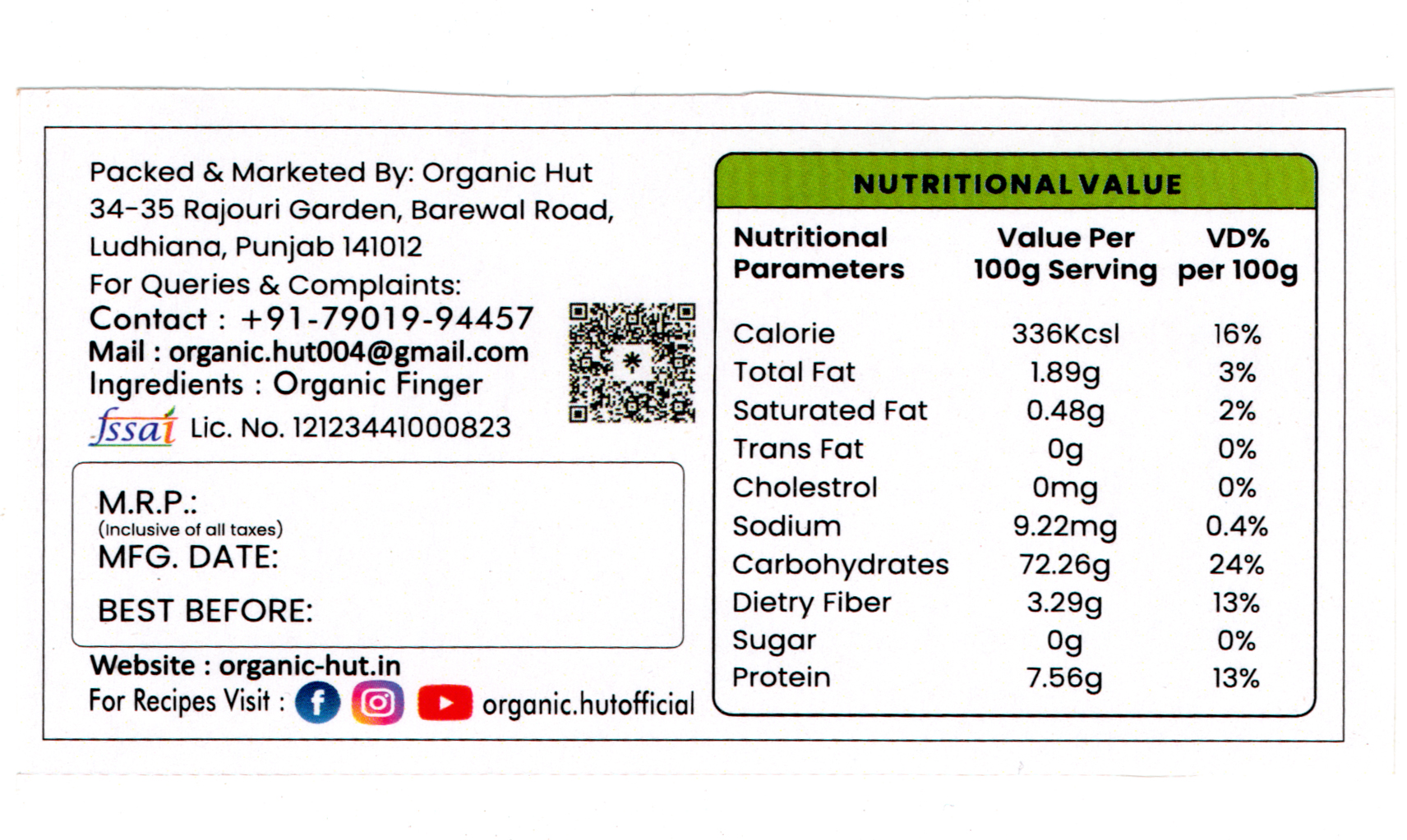 Finger Millet (Raagi) Weight- 1Lbs - Image 3